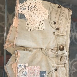 NWOT Free People Light Wash Denim Shorts